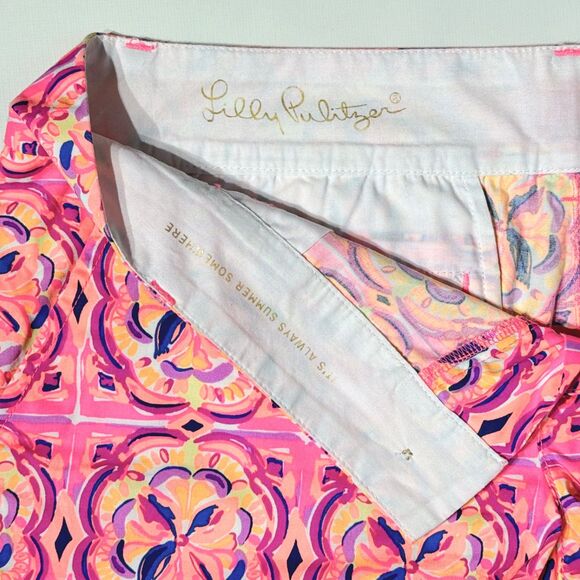 Lilly Pulitzer Callahan Shorts Pink Pattern Women’s Size 6 - Picture 4 of 10